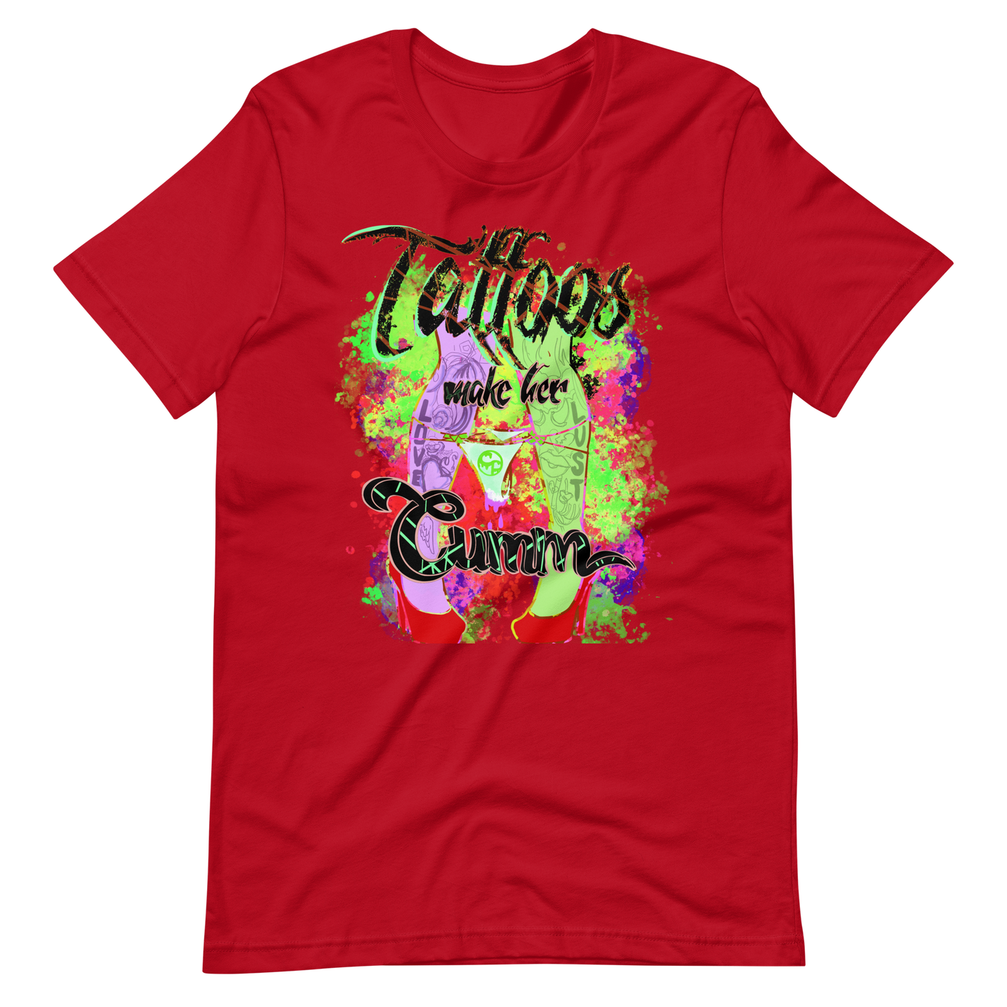 Red Tattoos Make Her
